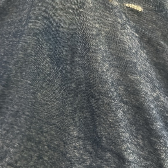 Free People We The Free Blue Burnout Chill Out Cold Shoulder Top M - Picture 4 of 5